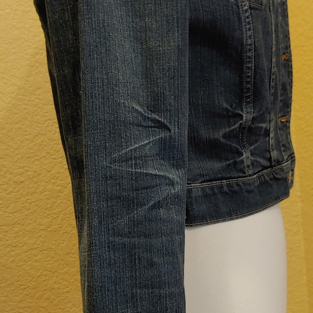 Authentic Bebe Rhinstone Jean Jacket - image 3